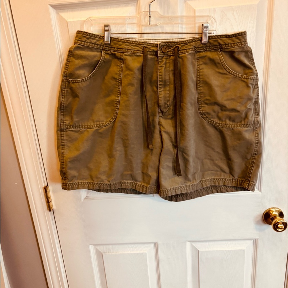 Olive Green Casual Shorts